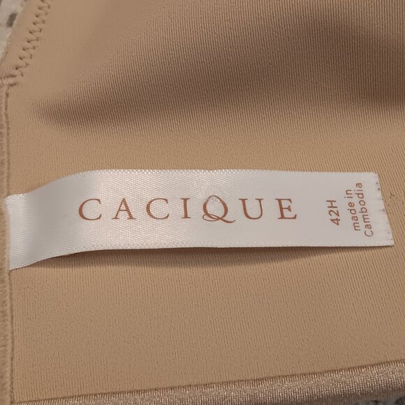 Cacique women's plus size 'Lightly Lined No-Wire' beige full coverage bra sz 42H - Picture 13 of 15